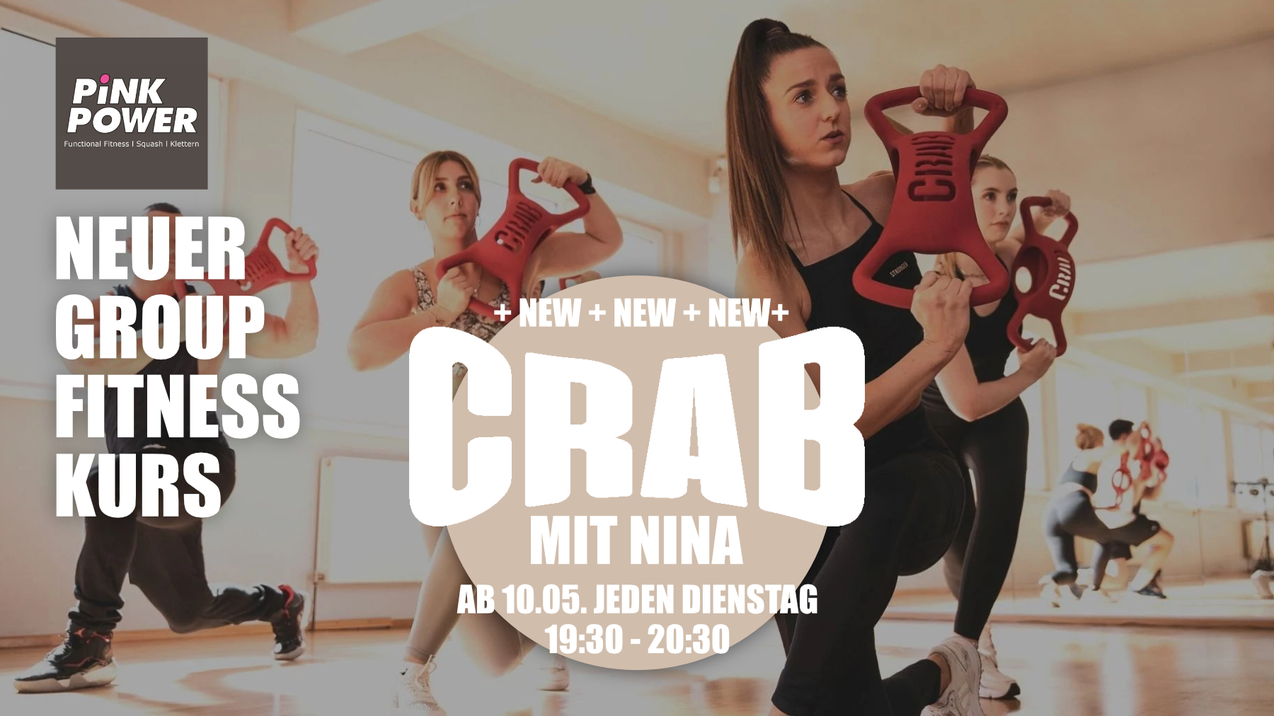 PP_TV_CRAB_GROUPFITNESS Neuer Group Fitness Kurs: Crab im Pink Power